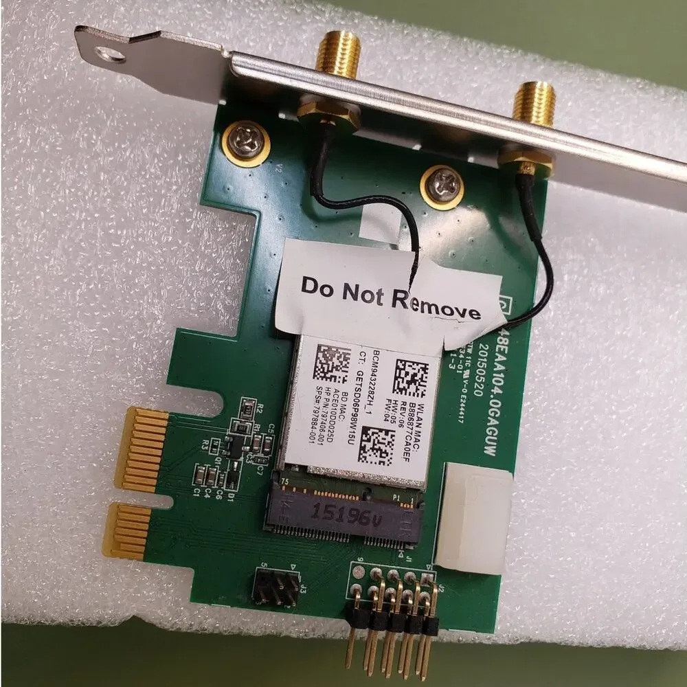 Dual-Band Wireless PCI-E Network Adapter Card with Antennas
